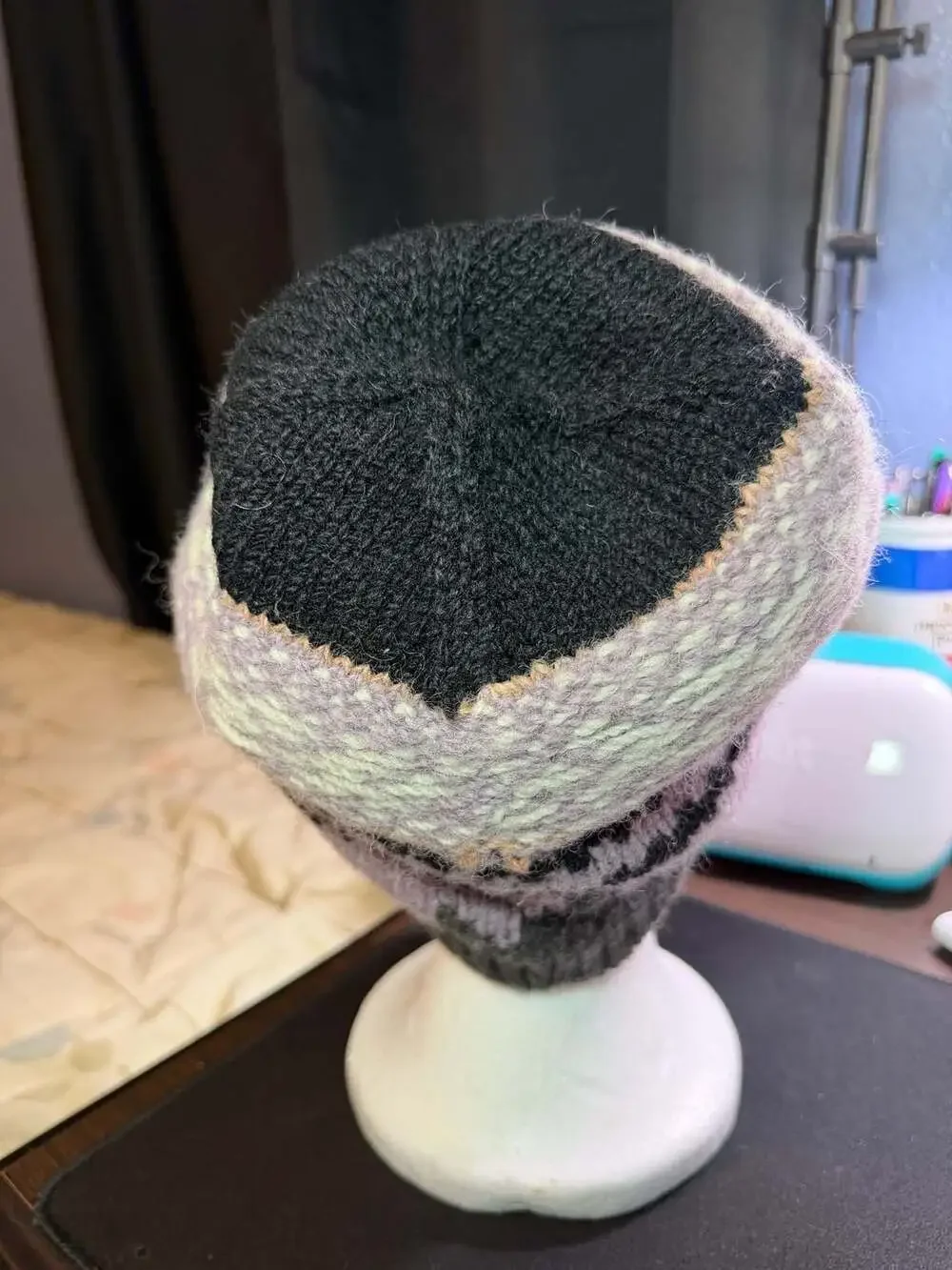 Noble Equestrian Fair Isle Knit Lambswool Beanie Hat